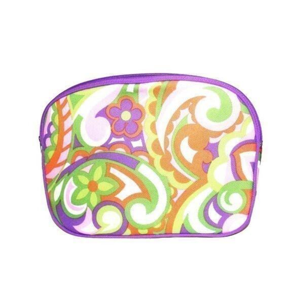 Clinique Retro Pattern Large Clinique Makeup Bag - Picture 1 of 3